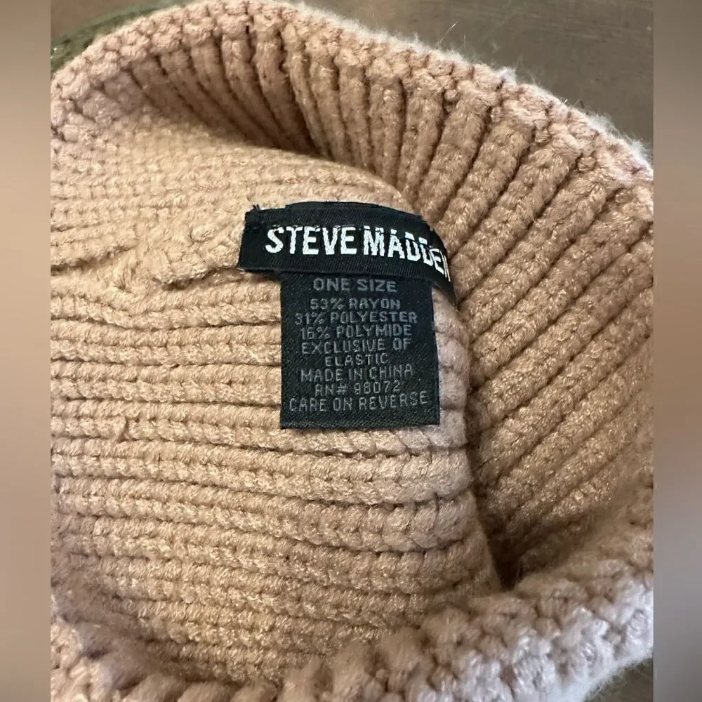 Steve Madden knit beanie tan NWOT